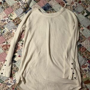 Women's Cream Long Sleeve Top